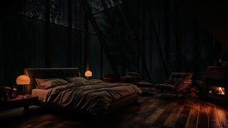 ️ Peaceful Rainy Day |  Cozy Room with Fire and Rain Sounds