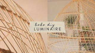 DIY || Suspension boho en rotin | Rattan boho pendant light (eng.sub)