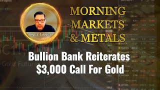 Bullion Bank Reiterates $3,000 Call For Gold