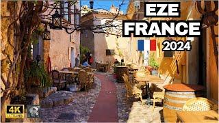 Eze France: A French Village Tour of one of the Most Beautiful Villages in France - 4k video walk