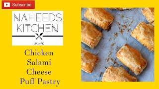 Chicken Cheese Salami Puff Pastry Recipe