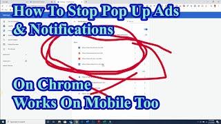 How To Stop Pop Up Ads & Notifications On Google Chrome For Mobile Also