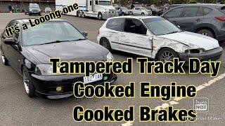 TRACK DAY DRAMA EK Civic TURBO D16Y BUDGET BUILD Episode 50
