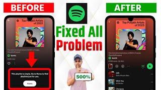  Spotify Not Working | How To Fix Spotify Playlist Empty | This Playlist Is Empty Spotify Problem