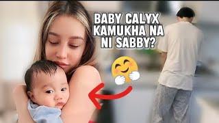 BABY CALYX KAMUKHA NA NI MOMMY SABBY!? 🫶🩵 #sabbyandsophia #yabby #yajifigueroa #mannixtv