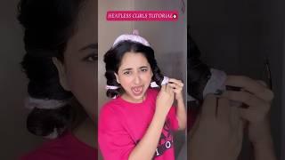 Trying Viral Heatless Curls #minivlog #hack #viral #ytshorts #shorts