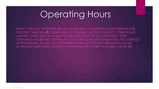 Optimize Your Field Service Lightning: Mastering Operating Hours & Service Resources