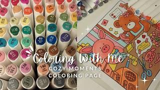 Relax & Coloring With Me Ft Cozy Moments Coloring page | NuSign Markers & Calm Piano