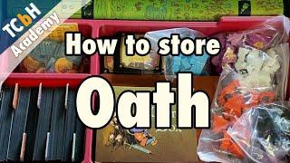 How to Store Oath: Chronicles of Empire & Exile (with deluxe components & sleeves) Back in The Box