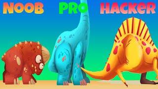 Dino bash - NOOB vs PRO vs HACKER  - elephant spino brachio