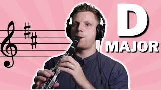 How to PLAY D Major SCALE • on CLARINET