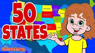 50 States  Rhyming and In Alphabetical Order  Children's Song by The Learning Station