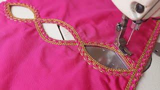 design no 11 d. Make a Beautiful 3-Oval-shaped Sleeve Design for Party Wear: Easy Tutorial