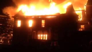 Mott House in flames