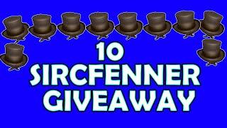 10 SIRCFENNER GIVEAWAY in Bubble Gum Simulator (Roblox)