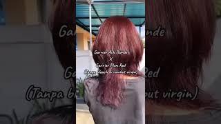 Garnier Ash Blonde X Plum Red No Bleach Virgin Hair #garnierashblonde #garnierplumred #garnier