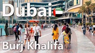 Beautiful Dubai Burj Khalifa City Center Relax Tour 4K