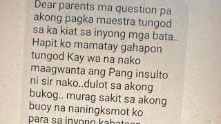 VIRAL TEACHER PUMANAW DAHIL SA SUMBONG NG MAGULANG SA PANGULONGGURO RIP MAAM  #viral #trending