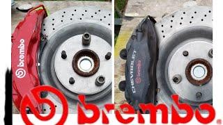 D.i.Y brembo 4 or 6 piston brakes upgrade on g-body using blazer spindles