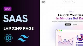 Build a SAAS Landing Page -  React Tutorial with Tailwind