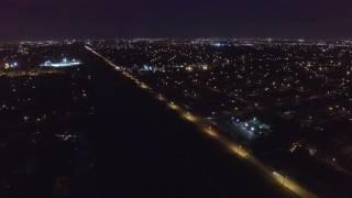 Phantom 3 Flying Over Riverside Park at Dark