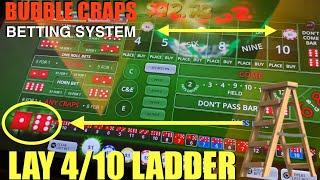 Testing A Lay 4/10 Ladder Without The Hards On The $1 Bubble Craps Machines At GVR….