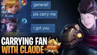 I invited a viewer to carry with my Claude in Mobile Legends