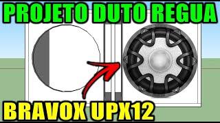 BRAVOX UXP 12-D2 - UXP 12-D4 / PROJETO DUTO RÉGUA / GRAVE SUBGRAVE / MEDIDAS DA CAIXA / SUBWOOFER