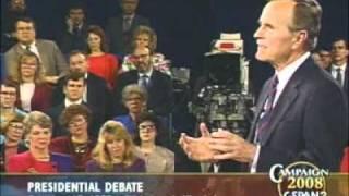 1992 Presidential Debate with George HW Bush, Bill Clinton & Ross Perot