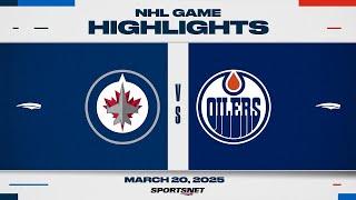 NHL Highlights | Jets vs. Oilers - March 20, 2025