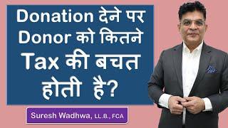 Computation of Tax Benefits for Donors on Donations Made under Section 80G of Income Tax Act 1961