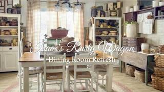 DINING ROOM REFRESH ~ FRESH NEW PAINT AND REARRANGING ~ PRIMITIVE COUNTRY COTTAGE DECOR DECORATING