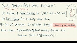 Sam Hopkins - MIT - Sum of Squares Methods for Statistical Problems I