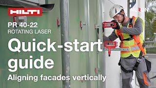 Hilti Nuron PR 40-22 Quick-start guide - Aligning facades vertically