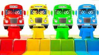 Babies On The Bus ️ | Wheels On The Bus ️ | Colorful Bus | Round and Round Song