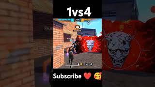 Freefire 1vs4 clutch op gameplay| Rajesh yt #shorts