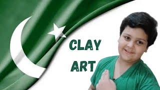 clay art/flag/Pakistan's flag/make a flag with clay/moin artist/atif aslam song