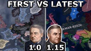 Oldest vs Newest HOI4 Version | Double Timelapse