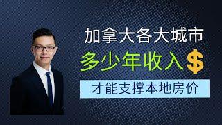 加拿大各大城市 年收入多少才能支撑本地房价