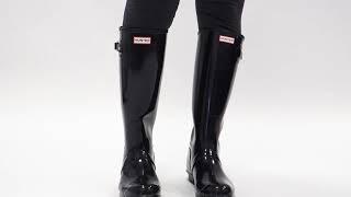 | Shuperb™ Hunter ORIGINAL TALL GLOSS Ladies Rubber Wellington Boots Black