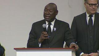 Attorney Ben Crump speaks at funeral of Patrick Lyoya