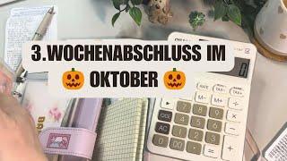 3. Wochenabschluss im Oktober #umschlagmethode #budgeting