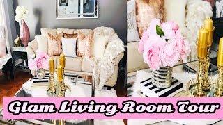 Living Room Tour | Spring Living Room Refresh | Glam Living Room Tour