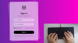 ASMR Programming - Modern Login Form Design - No Talking (Only HTML CSS)