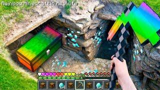 Minecraft RTX in Real Life MOVIE - Realistic RAINBOW Minecraft Survival vs Real Life Texture Pack