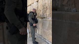 Israel praying to God to win the war at the Western Wall #israel