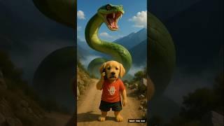 The poor puppy rescue pregnant snake #puppy #rescue #snake #animals #funny