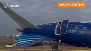 GRAPHIC WARNING: Azerbaijan Airlines plane crashes in Kazakhstan, many feared dead | REUTERS