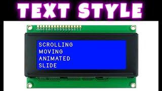 Differents Types Text Style Arduino 20x4 I2C Lcd Display || Scrolling, Blinking, Simple Text