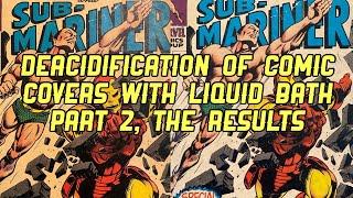 Deacidification of Comic Covers with Liquid Bath Part 2, the Results